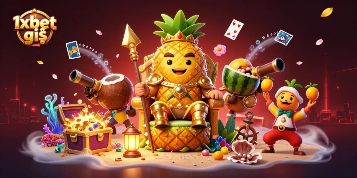 1xbet giriş ile kumar heyecanını artıran renkli casino oyunu sahnesi.