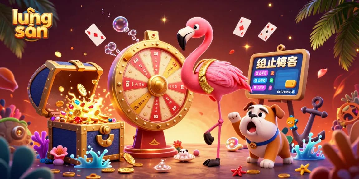 Engage with lương sơn at this vibrant casino-themed illustration showcasing a game show host and prizes.