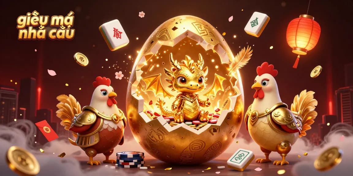 Engage with the world of giải mã nhà cái featuring a golden dragon and poker chips in a vibrant casino scene.