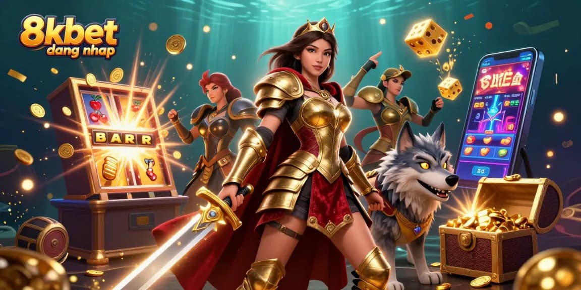 Experience exciting gaming with 8xbet dang nhap showcasing vibrant casino elements and dynamic characters.