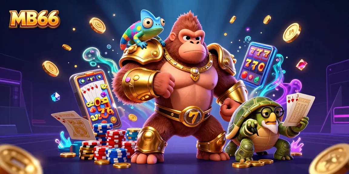 Experience thrilling gameplay with MB66 featuring vibrant characters in a dynamic casino scene.