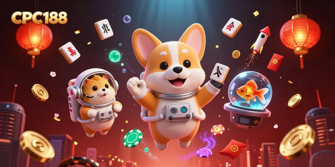 CPC188 showcases an exciting floating casino scene with vibrant characters and dynamic gaming elements.