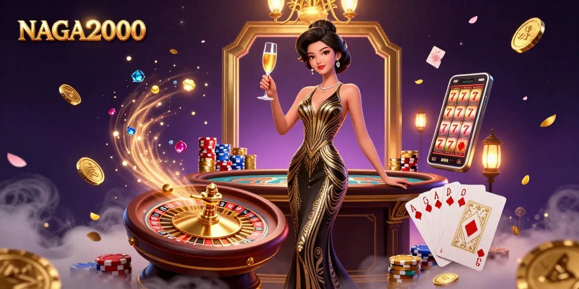 NAGA2000 mengundang Anda untuk merasakan kegembiraan permainan online dengan desain mewah dan aksi yang dinamis yang tertanam dalam suasana kasino yang glamor.