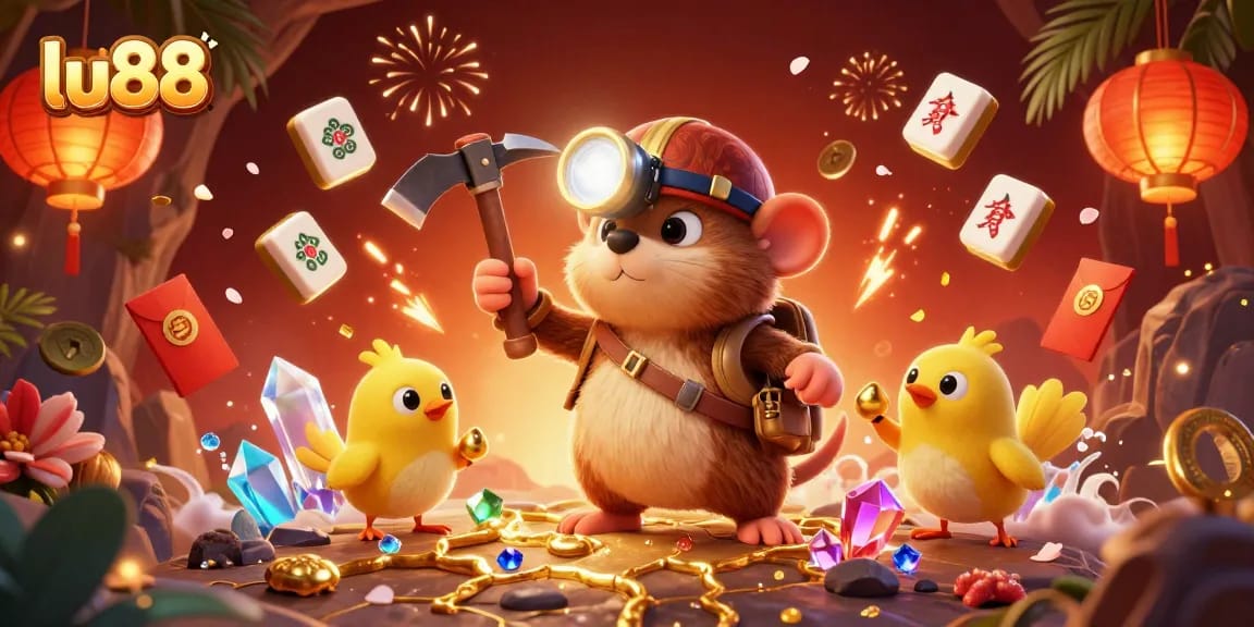Experience thrilling moments at lu88 with a vibrant 3D casino adventure illustration