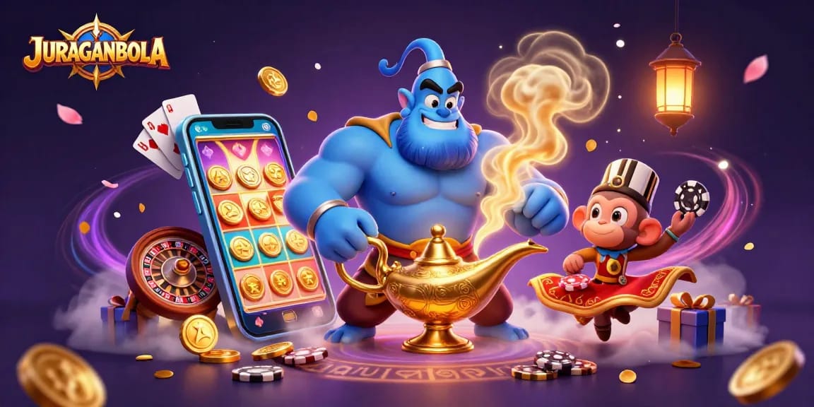 Engage with JURAGANBOLA's thrilling adventures in a magical casino world.