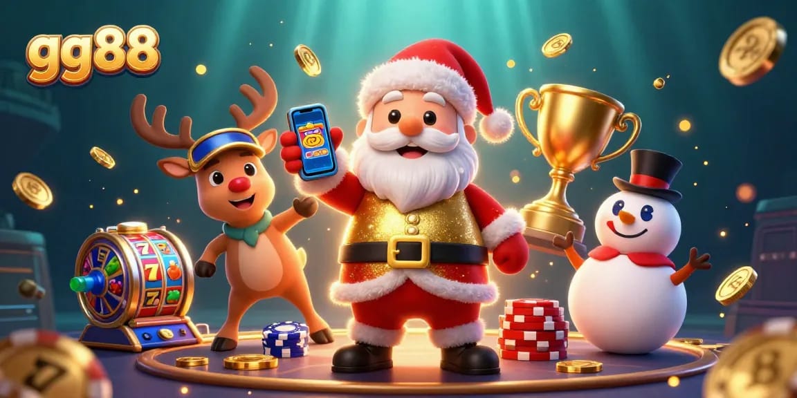 Spin the jackpot slots at gg88 with Santa Claus and his reindeer dealer, enhancing the festive gaming experience.