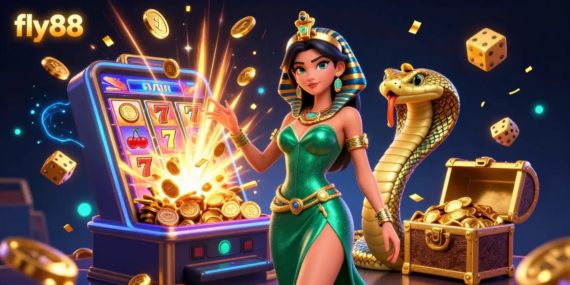 Experience thrilling gameplay with fly88's exciting slot machine and dynamic casino atmosphere.