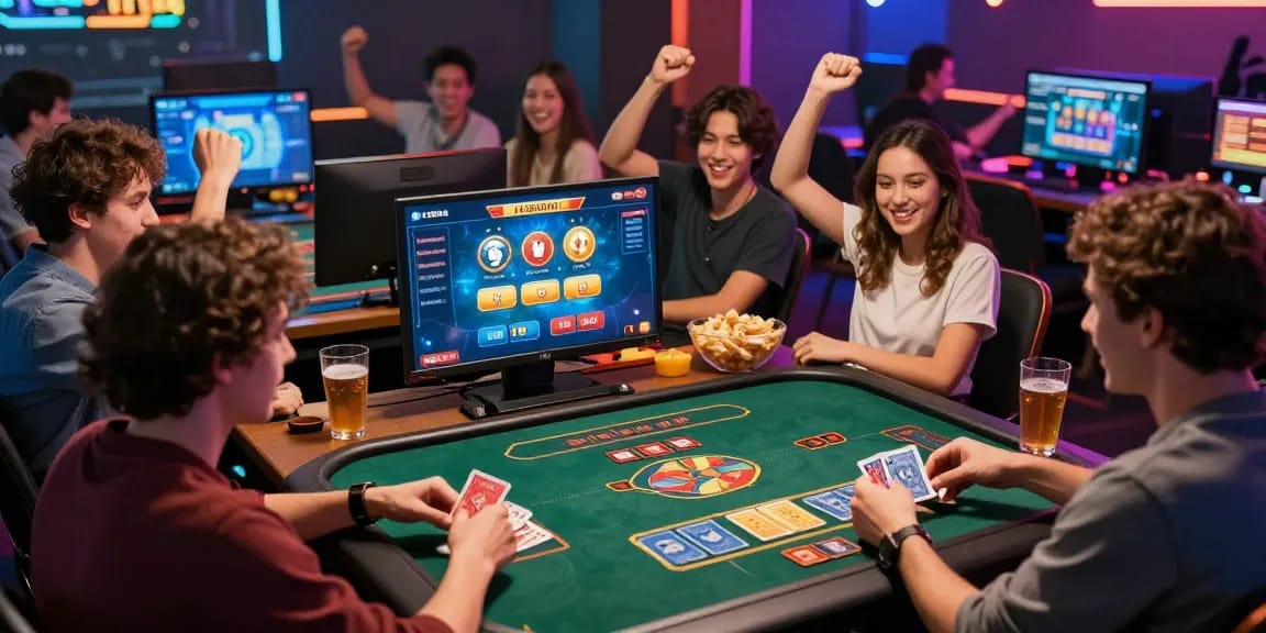 Players enjoying virtual gaming on https://iros.gb.net/ with vibrant ambiance and exciting features.