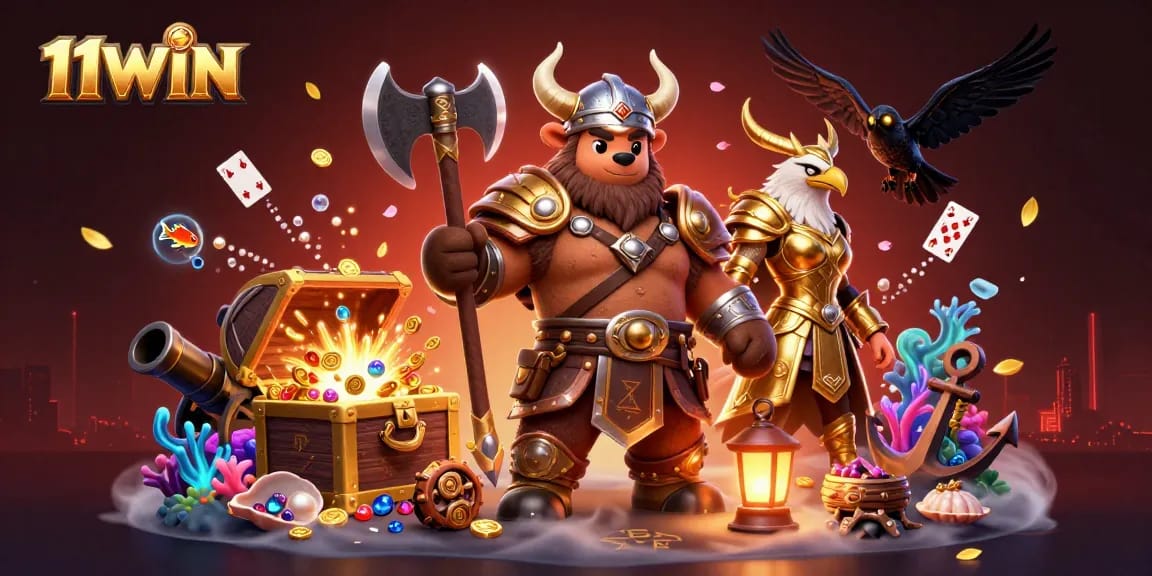 Experience thrilling gameplay with 11WIN, featuring dynamic characters and rich casino elements.