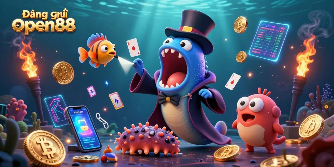 Experience the thrilling magic of Đăng ký open88 with an enchanted underwater casino scene.