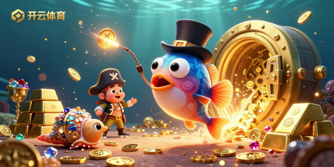 Experience the exciting world of 开云体育 with this vibrant 3D illustration featuring a dynamic underwater casino scene.