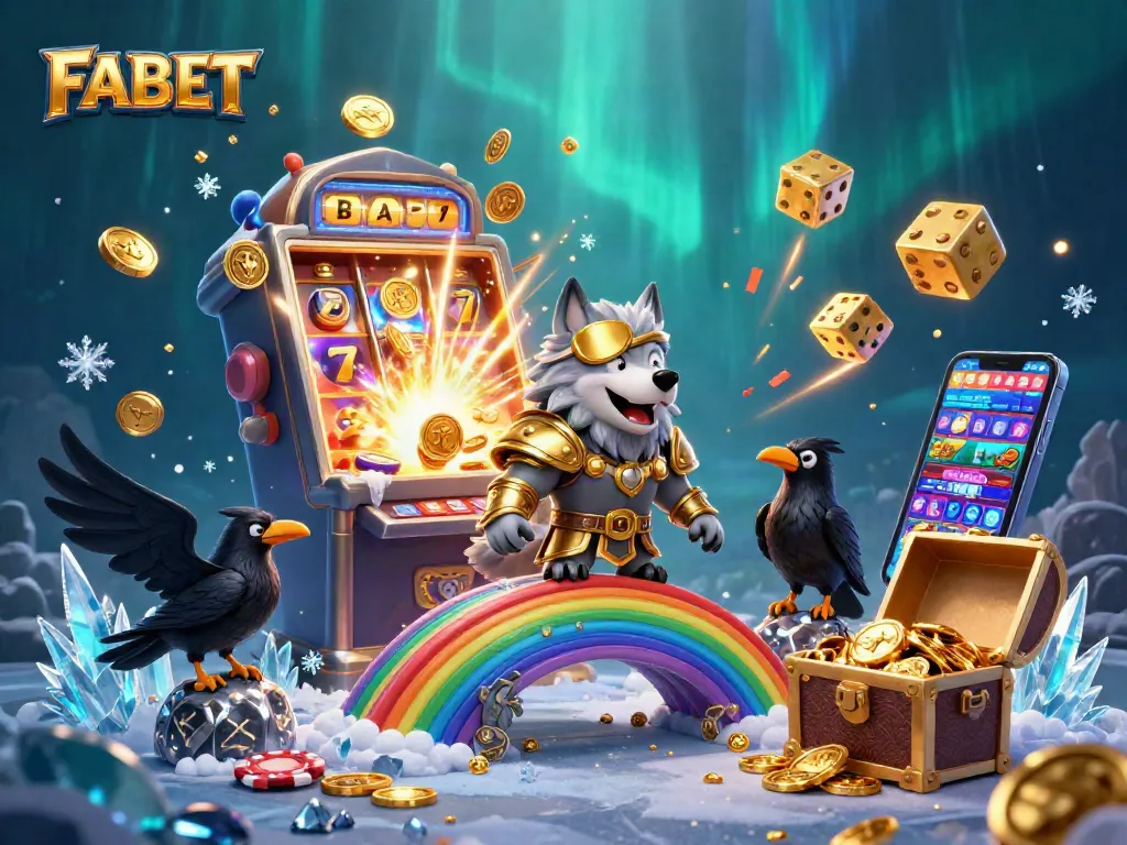 Experience the exciting world of FABET with a Norse mythology-inspired casino theme, showcasing thrilling jackpot elements.