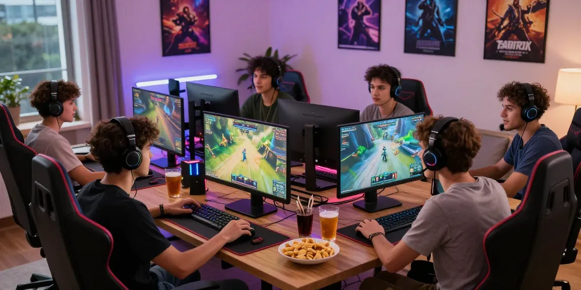 Exciting gaming session showcasing KO66 with friends in a vibrant home environment.