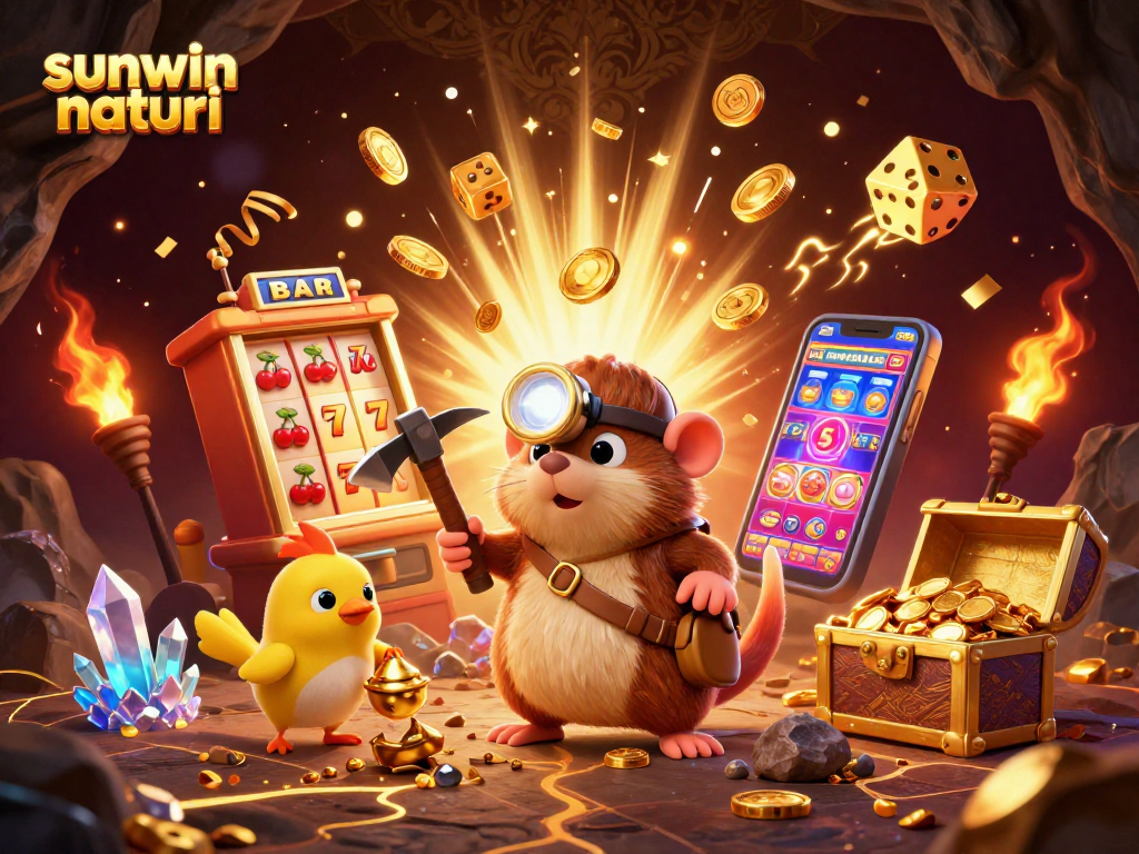 Experience thrilling wins with sunwin naturi at a vibrant casino scene featuring treasure and excitement.