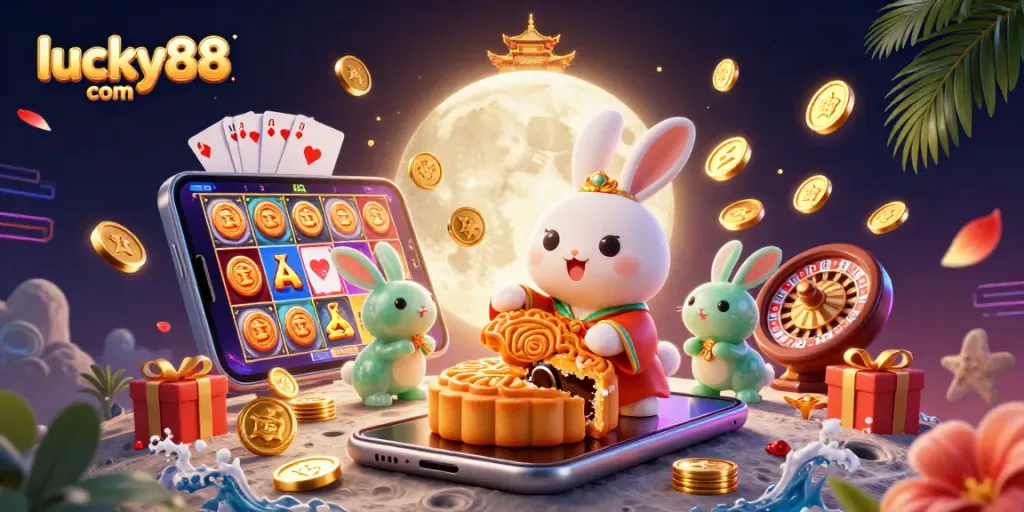 Win exciting games at lucky88 com with vibrant casino elements and engaging illustrations