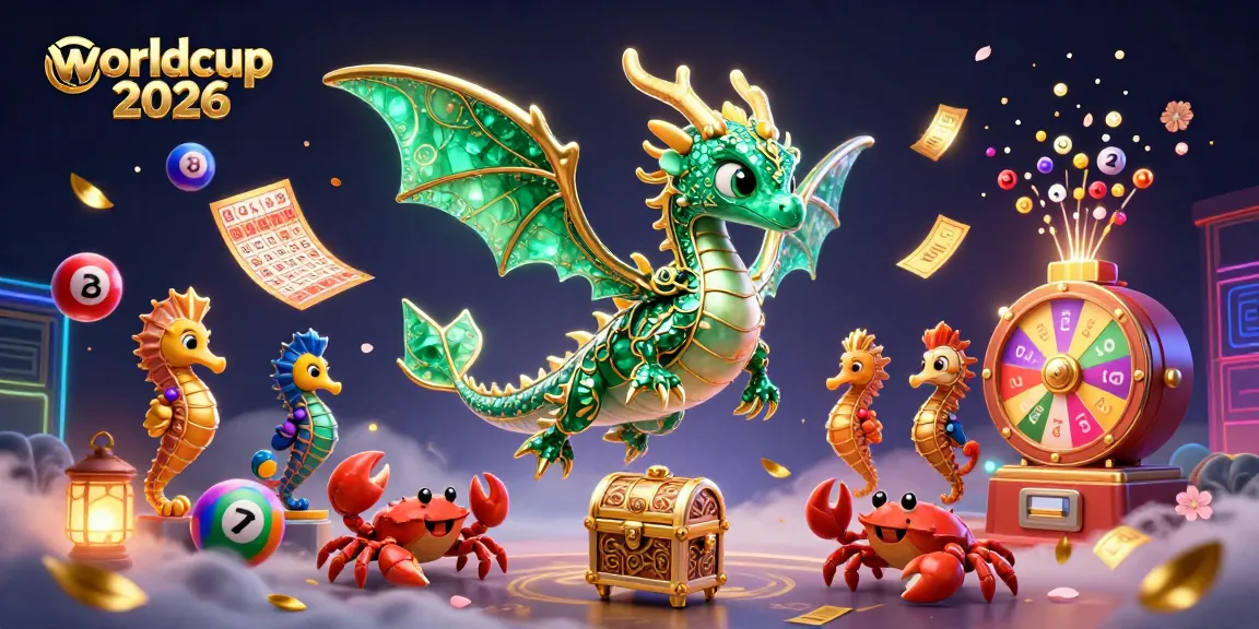 Experience the excitement of worldcup 2026 with vibrant lottery elements and a treasure-filled scene.