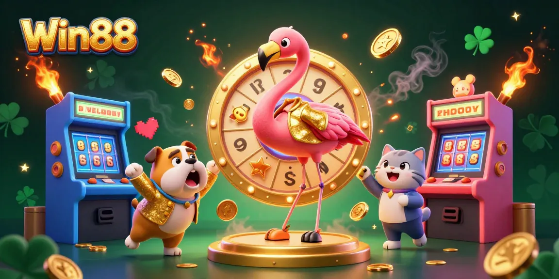 Win88 captivates players with thrilling slot games showcased in a vibrant casino atmosphere.