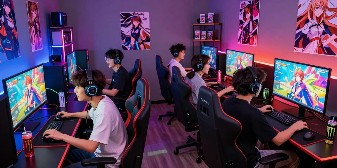Engaging group playing a multiplayer hentai game with vibrant graphics and immersive atmosphere.