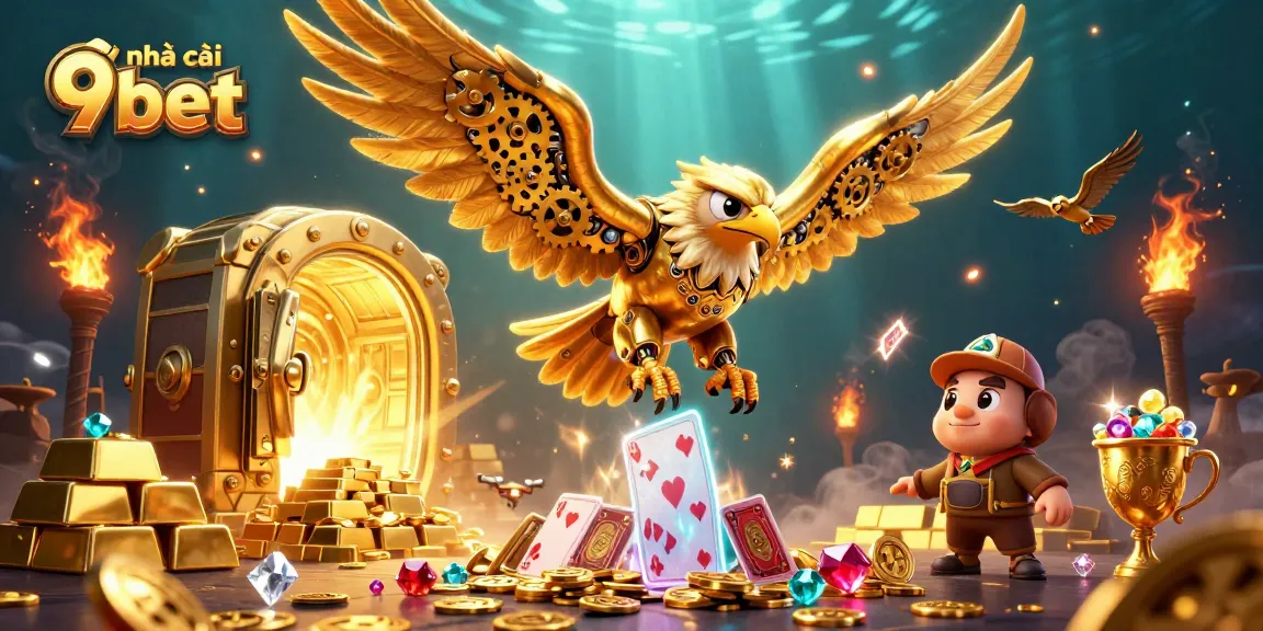 Engage with nhà cái 9bet for rewarding gaming experience featuring a dynamic 3D casino scene.
