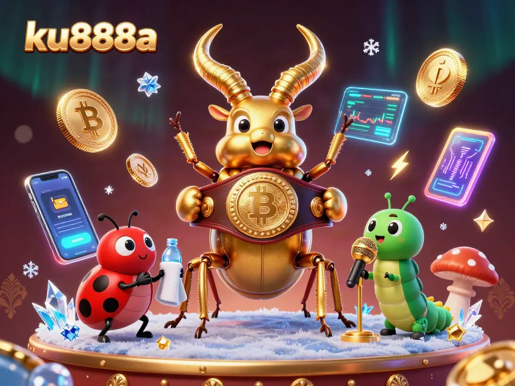 Engage in thrilling action at ku888a with a vibrant 3D casino scene featuring unique character interactions.