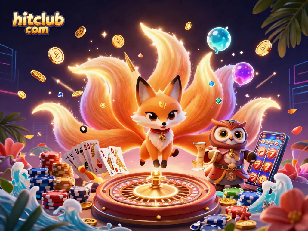 Experience exciting gameplay with hitclub com, featuring vibrant 3D characters and dynamic casino elements.