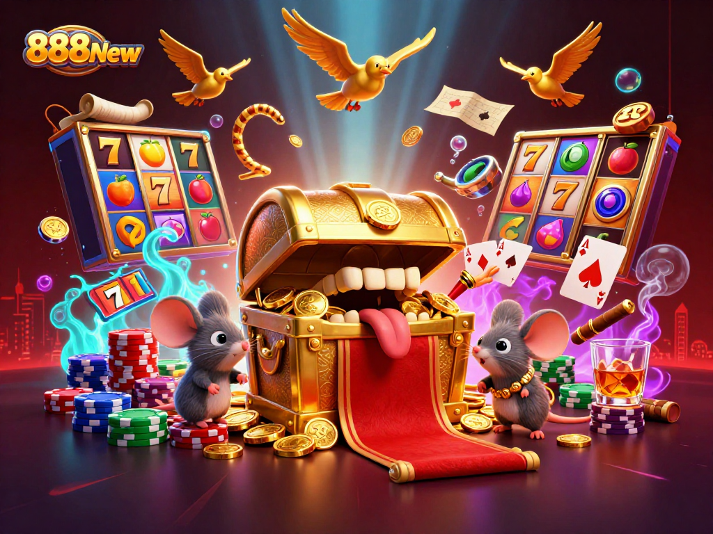 Engage with exciting slots at 888New, featuring vibrant visuals and colorful treasures of riches.