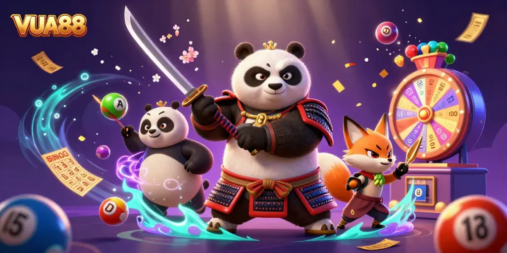 Join the fun with VUA88 as our animated characters bring the excitement of casino gaming to life!