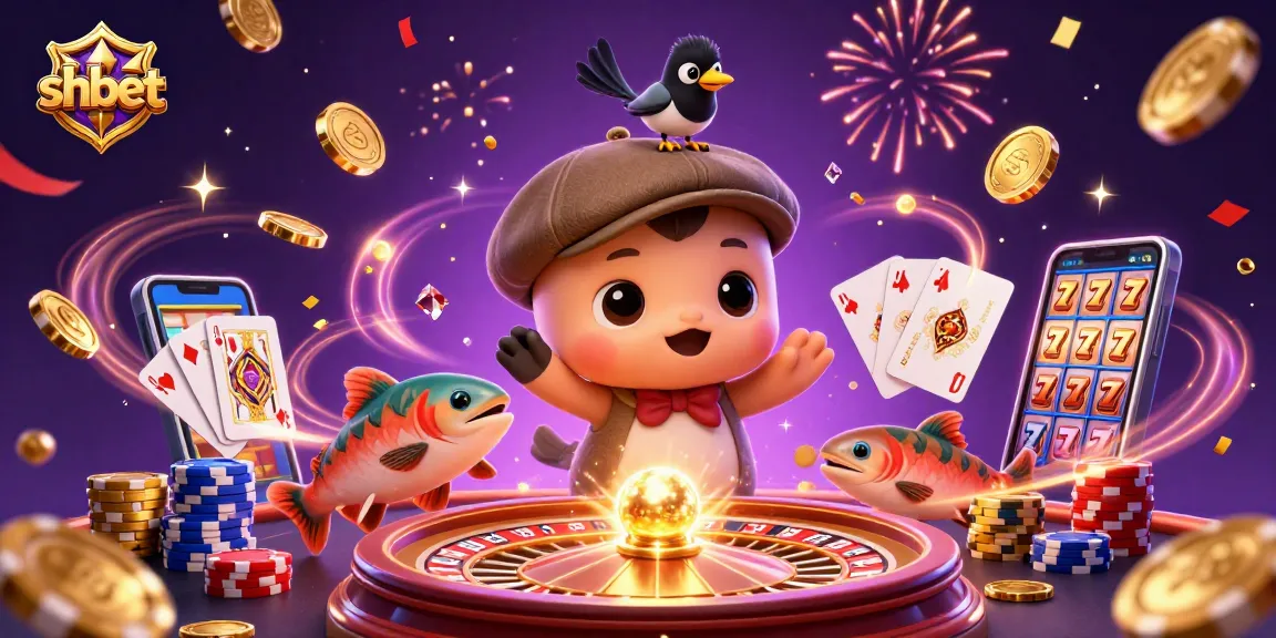 Experience exciting shbet thrills with cartoon creatures amidst dazzling casino action.