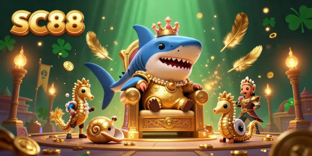 Experience thrilling gaming with SC88's golden hamster king in an exciting casino scene.