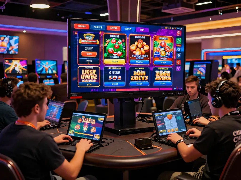 Exciting online gambling scene highlighting diverse players engaged in link tx88 betting activities.